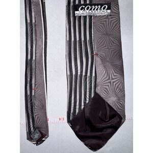 Como Collezione 100% Silk Blue/Silver Neck Tie